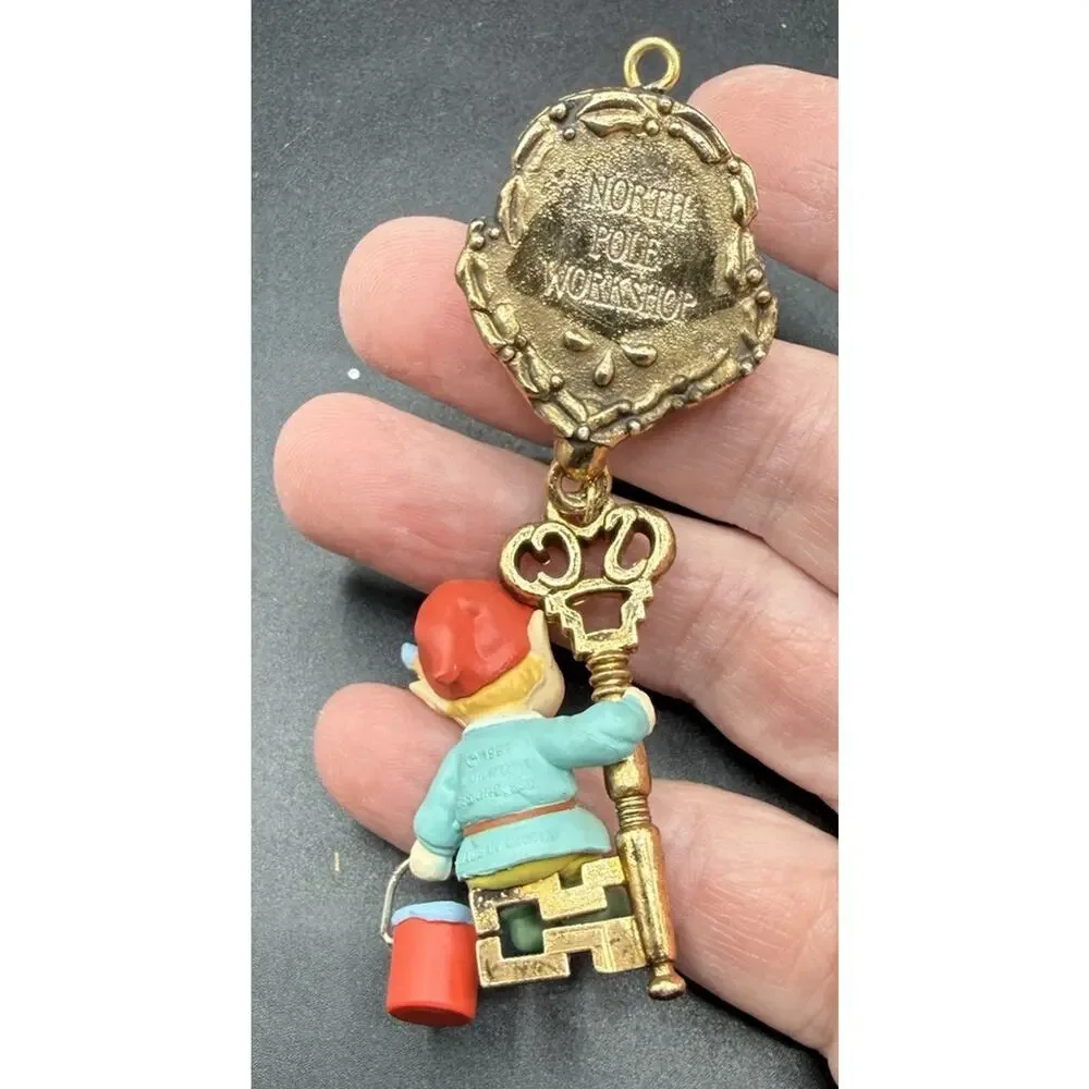 Enesco Santa's Key Man Ornament 2 Year Production No Box Rare -LO17